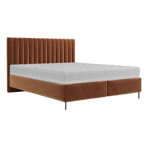 Łóżko FIORE COMFORTEO tapicerowane : Rozmiar - 140x200, Tkanina - Grupa I, Pojemnik - Z pojemnikiem