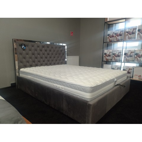 Łóżko MINI MAXI Wezgłowie 3700 NEW ELEGANCE 160x200 tapicerowane - OUTLET : Rozmiar - 160x200