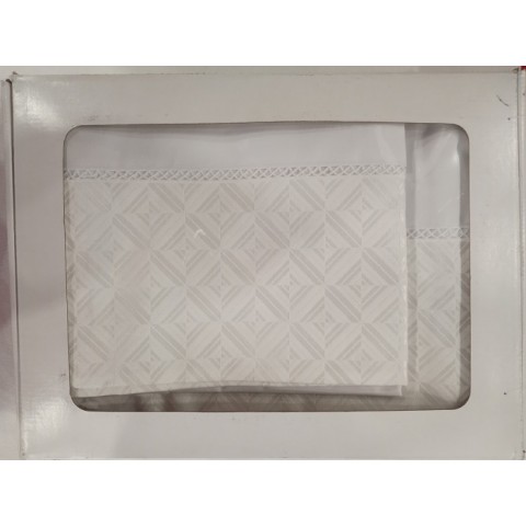 Pościel bawełniana Ślubna Mona Kwadrat Bafra 155x200 – OUTLET : Rozmiar - 155x200