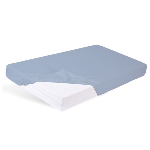 Prześcieradło nieprzemakalne i oddychające z gumką BAMBOO PAN MATERAC YOUNG 90x200 niebieskie - OUTLET : Rozmiar - 90x200, Kolor - Niebieski