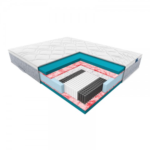 Materac HYBRIS JANPOL kieszeniowy : Rozmiar - 100x200, Pokrowce Janpol - Adaptive Grey