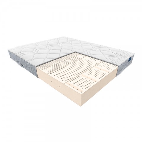 Materac Fides Janpol lateksowy, przekrój, pokrowiec Adaptive Grey