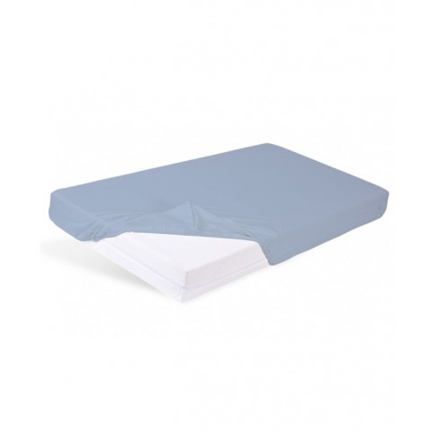 Prześcieradło nieprzemakalne i oddychające z gumką BAMBOO PAN MATERAC YOUNG 90x200 niebieskie - OUTLET : Rozmiar - 90x200, Kolor - Niebieski