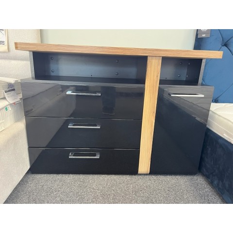 Komoda TULUZA BLACK FORTE - OUTLET : Rozmiar - 118,5x43,4x85,9