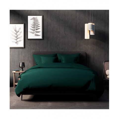 Pościel PAN MATERAC satyna bawełniana butelkowa zieleń 160x200 – OUTLET : Rozmiar - 160x200