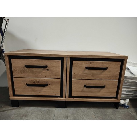 Szafka nocna z szufladami TRONDHEIM FORTE MEBLE - OUTLET : 49,4x49,3x41,5