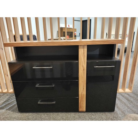 Komoda TULUZA BLACK FORTE MEBLE - OUTLET : 103,5x85,9x43,4