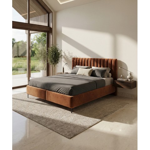 Łóżko FIORE COMFORTEO tapicerowane : Z pojemnikiem, 140x200, 