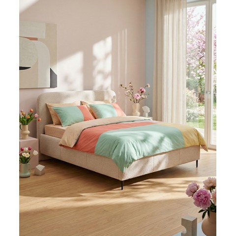 Łóżko BENDI COMFORTEO tapicerowane : Z pojemnikiem, 180x200,