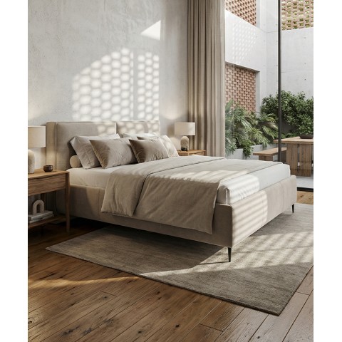 Łóżko HATTON COMFORTEO tapicerowane : Z pojemnikiem, 140x200,