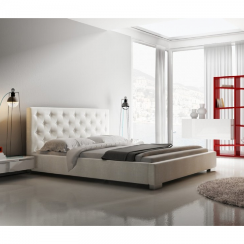 Łóżko LOFT NEW DESIGN tapicerowane : Rozmiar - 140x200, Pojemnik - Bez pojemnika, Tkanina - Grupa III
