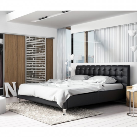 Łóżko MADISON LUX NEW DESIGN tapicerowane : Rozmiar - 140x200, Pojemnik - Z pojemnikiem, Tkanina - Grupa III