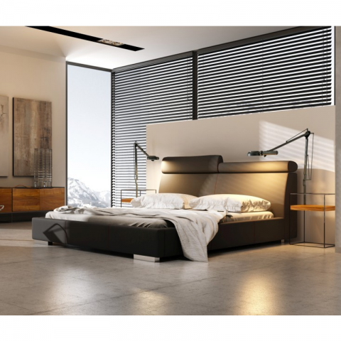 Łóżko MODERN NEW DESIGN tapicerowane : Rozmiar - 120x200, Tkanina - Grupa II, Pojemnik - Z pojemnikiem