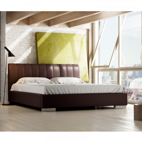 Łóżko NAOMI LUX NEW DESIGN tapicerowane : Rozmiar - 140x200, Tkanina - Grupa I, Pojemnik - Z pojemnikiem
