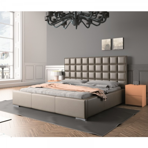 Łóżko QUADDRO MINI NEW DESIGN tapicerowane : Rozmiar - 160x200, Tkanina - Grupa II, Pojemnik - Bez pojemnika