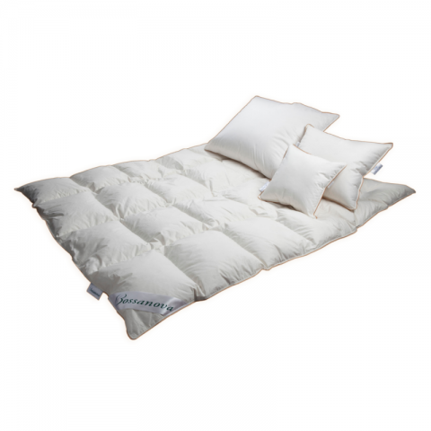 Kołdra BOSSANOVA SOFT półpuchowa : Rozmiar - 160x200, Rodzaj - Całoroczna, Rodzaje wsypów - Ecru