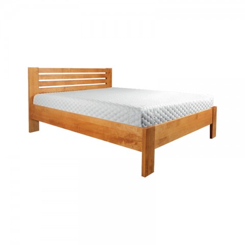 Łóżko BERGEN EKODOM drewniane : Rozmiar - 140x200, Kolor wybarwienia - Olcha biała, Szuflada - 1/2 długości łóżka