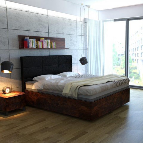 Łóżko HYGGE PLUS EKODOM drewniane : Rozmiar - 180x200, Kolor wybarwienia - Olcha naturalna
