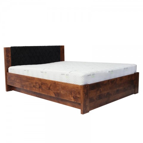 Łóżko MALMO PLUS EKODOM drewniane : Rozmiar - 140x200, Kolor wybarwienia - Orzech