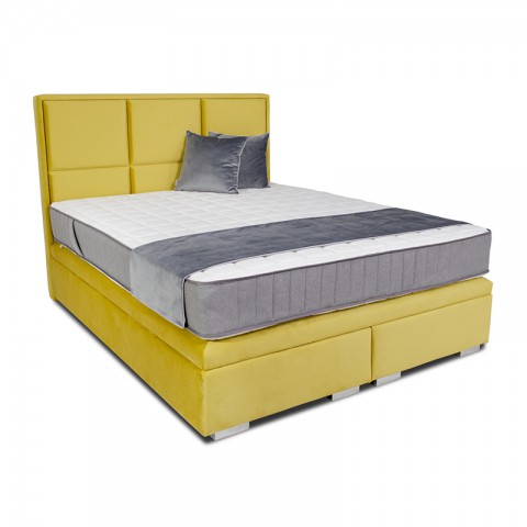 Łóżko ROCCO BED DESIGN kontynentalne : Rozmiar - 160x200, Tkanina - Grupa I, Pojemnik - Z pojemnikiem