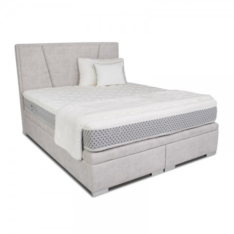 Łóżko VALERIO BED DESIGN kontynentalne : Rozmiar - 200x200, Tkanina - Grupa II, Pojemnik - Bez pojemnika