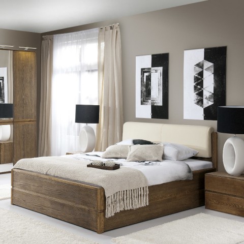 Łóżko ATLANTA TYP 16 DEKORT drewniane : Rozmiar - 160x200, Wybarwienie - Olej palony