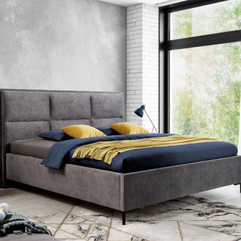 Łóżko NORD NEW ELEGANCE tapicerowane : Rozmiar materaca - Materac 160x200, Pojemnik - Bez pojemnika, Tkanina - Grupa V