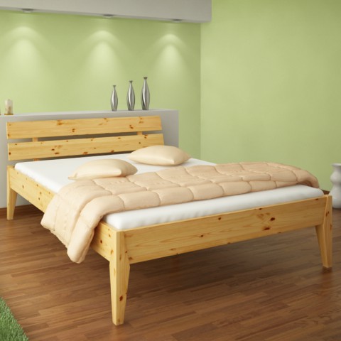 Łóżko TORINO TARTAK MEBLE drewniane w wybarwieniu sosna