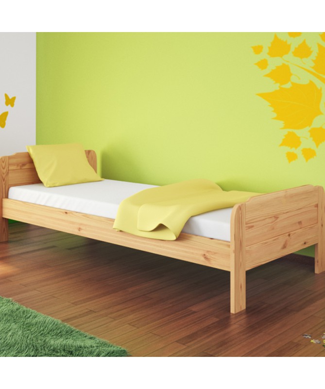 Łóżko NOVA TARTAK MEBLE drewniane w wybarwieniu sosna