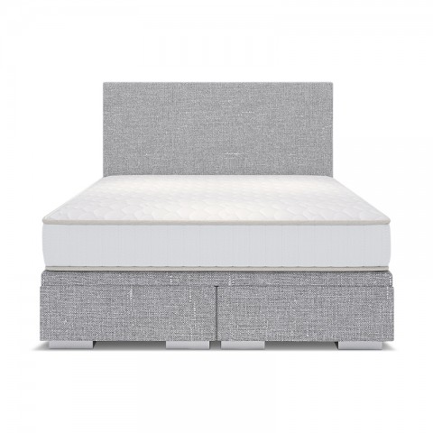 Łóżko ALBINO BED DESIGN kontynentalne : Rozmiar - 200x200, Pojemnik - Z pojemnikiem, Tkanina - Grupa IV