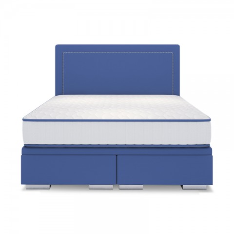 Łóżko LORENZO BED DESIGN kontynentalne : Rozmiar - 200x200, Pojemnik - Bez pojemnika, Tkanina - Grupa IV