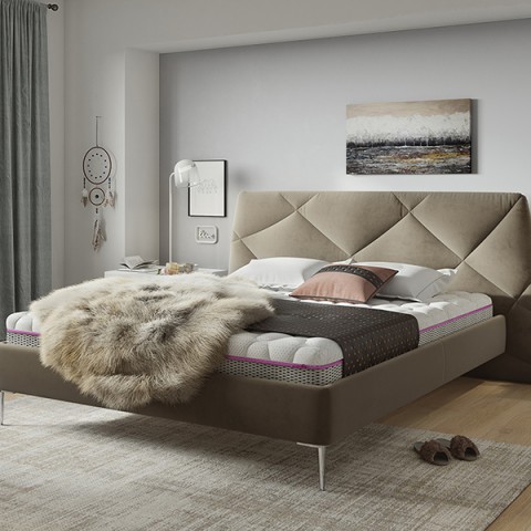 Łóżko DAVOS COMFORTEO tapicerowane : Rozmiar - 90x200, Tkanina - Grupa I