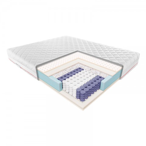 Materac CORA JANPOL kieszeniowy : Rozmiar - 180x190, Pokrowce Janpol - Silver Protect