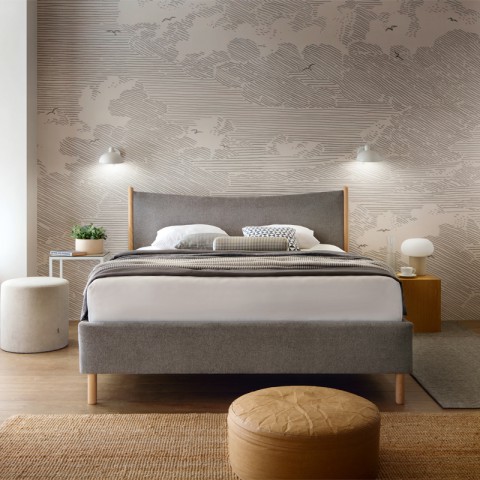 Łóżko NATURE COMFORTEO tapicerowane : Rozmiar - 180x200, Pojemnik - Z pojemnikiem, Tkanina - Grupa III