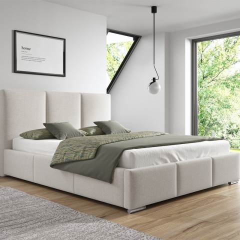 Łóżko PARMA COMFORTEO tapicerowane : Rozmiar - 140x200, Tkanina - Grupa II, Pojemnik - Z pojemnikiem, Wysokość wezgłowia - 106 cm