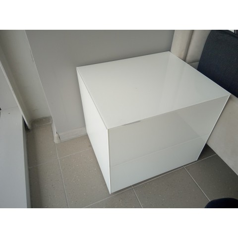 Stolik GLASS NEW ELEGANCE 51x44x42 - OUTLET : Rozmiar - 51x44x42