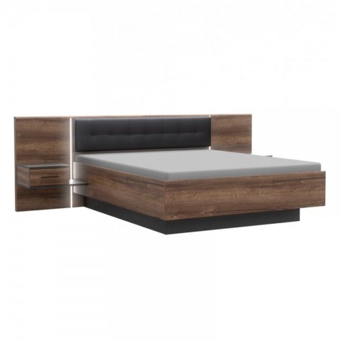 Łóżko z szafkami nocnymi BELLEVUE FORTE : Rozmiar - 304,6x96,5x208,7