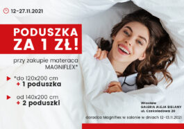 Poduszka za 1 zł do materacy Magniflex