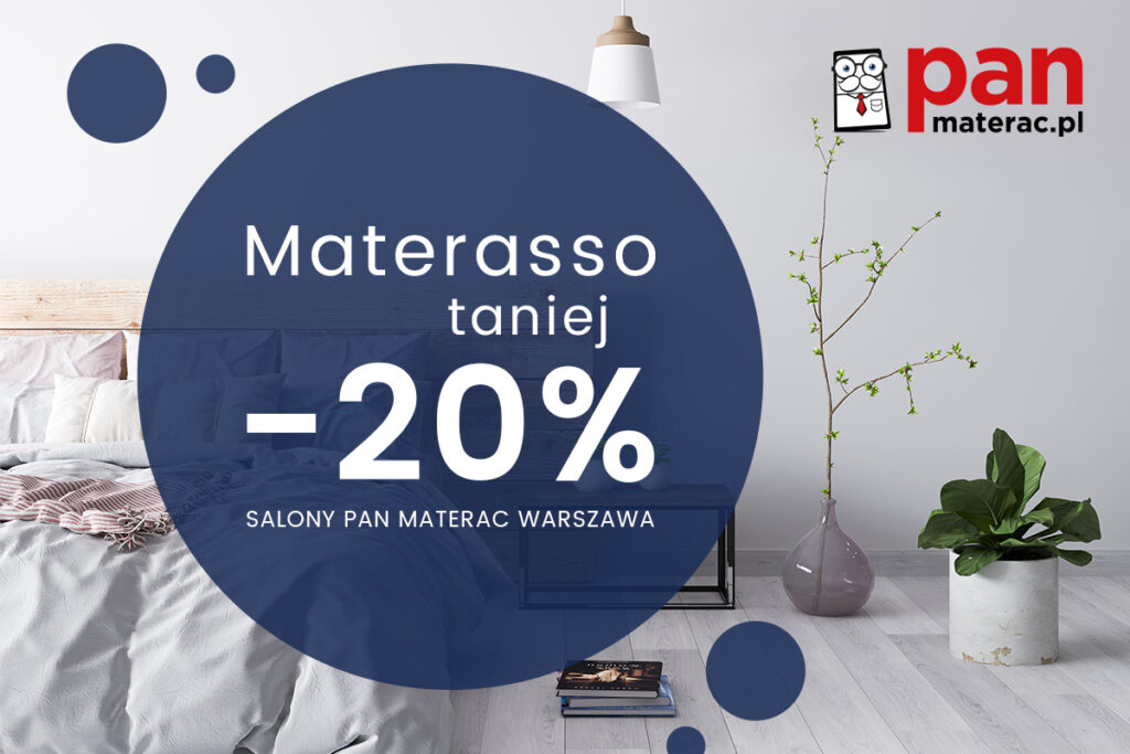 Promocja na materace Materasso w salonach Pan Materac w Warszawie