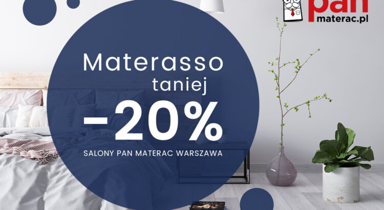 Promocja na materace Materasso w salonach Pan Materac w Warszawie