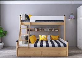 Łóżko dla rodzeństwa - aranżacja pokoju dla rodzeństwa z piętrowym łóżkiem