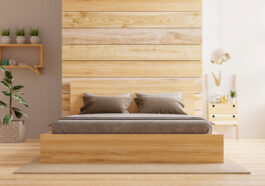 Ściana w sypialnia - urządzona ściana za łóżkiem w sypialni