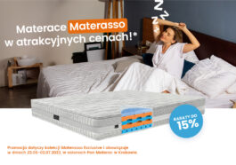 Materac Materasso w promocji 15%