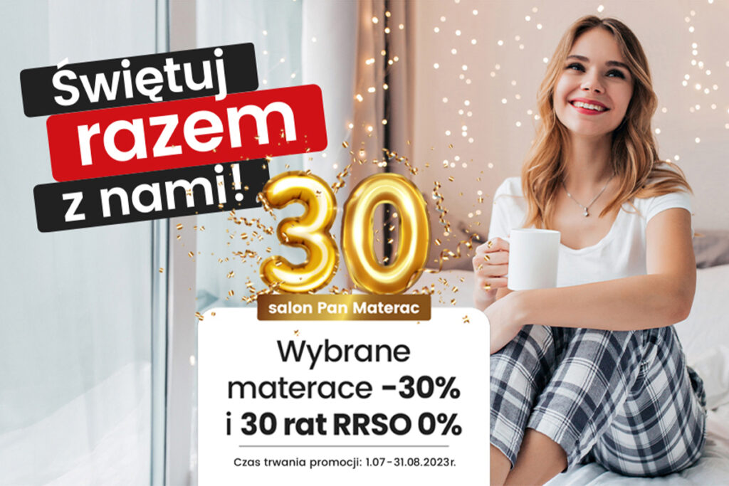 promocje w salonach Pan Materac - rabaty do 30%