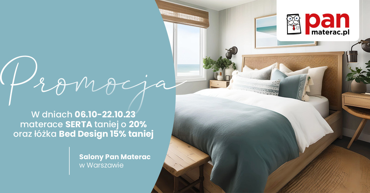 promocja na materace Serta i łóżka Bed Design