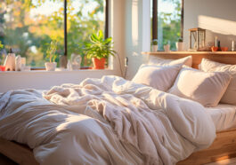 jak zwiększyć żywotność materaca - aranżacja sypialni z materacem w drewnianym łóżku