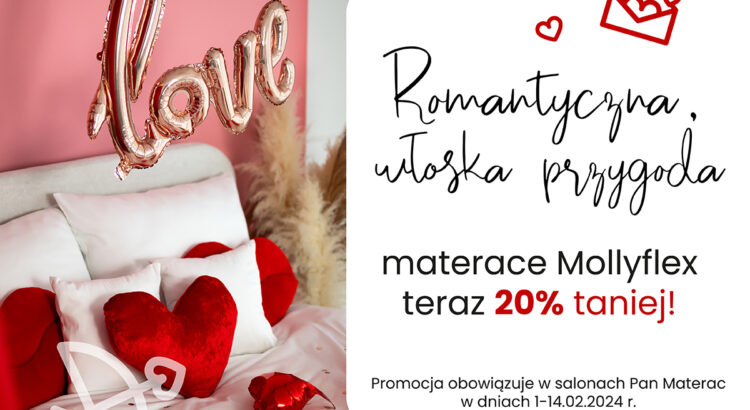 walentynkowa promocja - romantyczna włoska przygoda - Mollyflex taniej o 20%