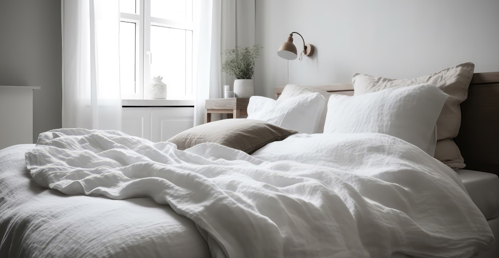 rozmiar kołdry - aranżacja sypialni z kołdrą na łóżku