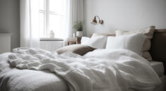 rozmiar kołder - aranżacja sypialni z kołdrą na łóżku