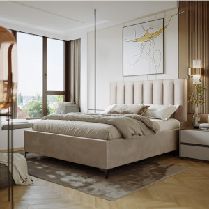 Łóżko LAKI NEW CONCEPT tapicerowane z pojemnikiem